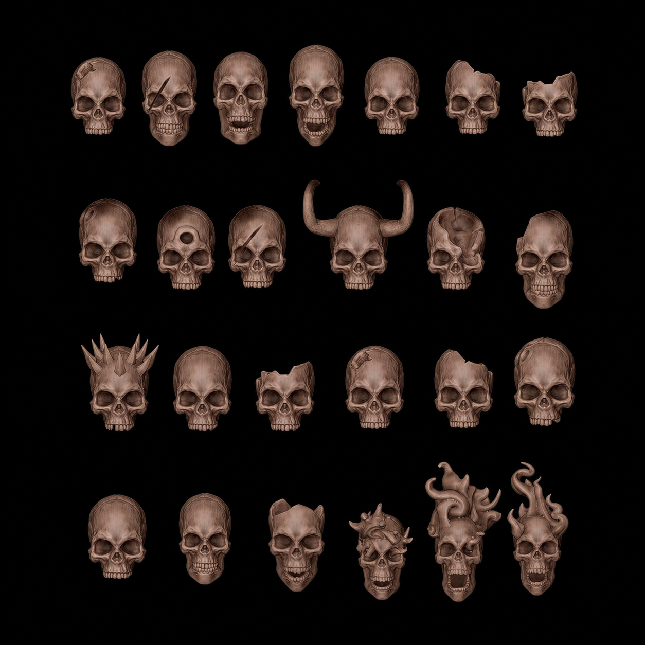 AK BASING: BITS - SKULLS