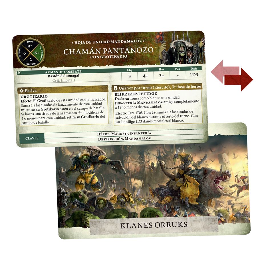 ORRUK WARCLANS: TARJETAS DE DATOS
