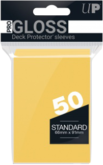 ULTRA PRO - 50 PRO - GLOSS SLEEVES - YELLOW