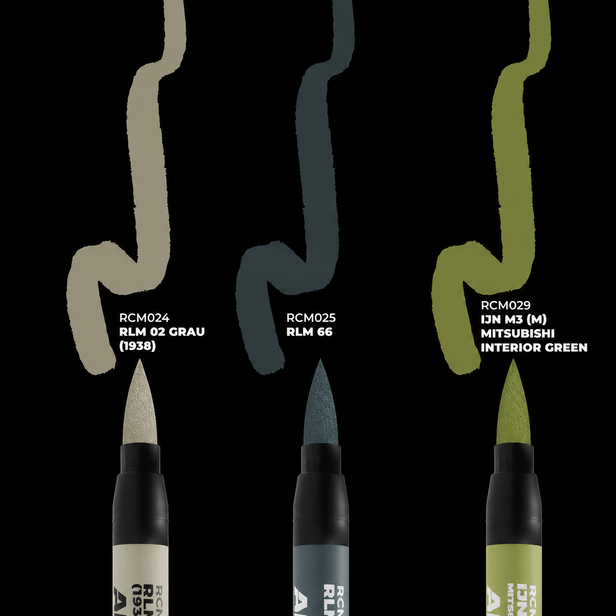 AK: RC MARKERS SET - WWII AXIS AIRCRAFT - COCKPIT COLORS