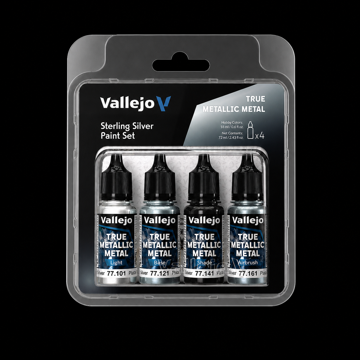 Vallejo Set 4 Colors TMM Plata De Ley