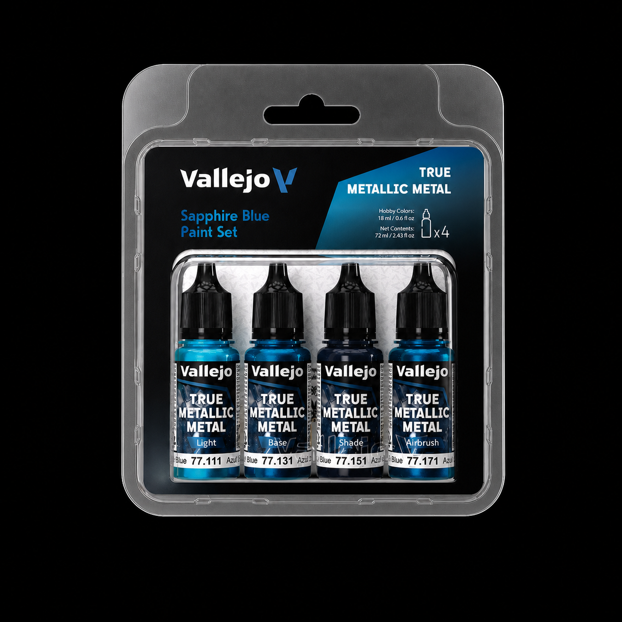 Vallejo Set 4 Colors TMM Azul Zafiro