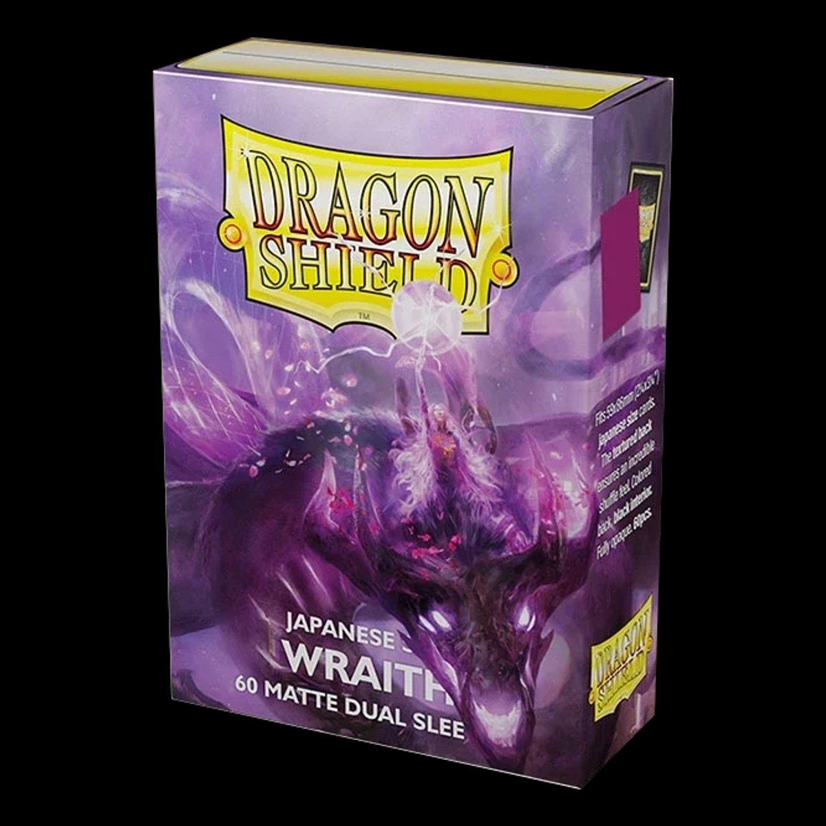 Fundas Dragon Shield Japanese Wraith, caja de 60 fundas mate dual sobre fondo negro
