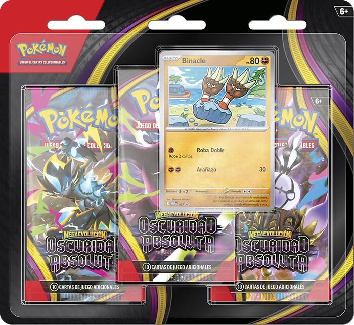 POKEMON JCC MEGAEVOLUCIÓN OSCURIDAD ABSOLUTA 3-PACK BLISTER ESPAÑOL