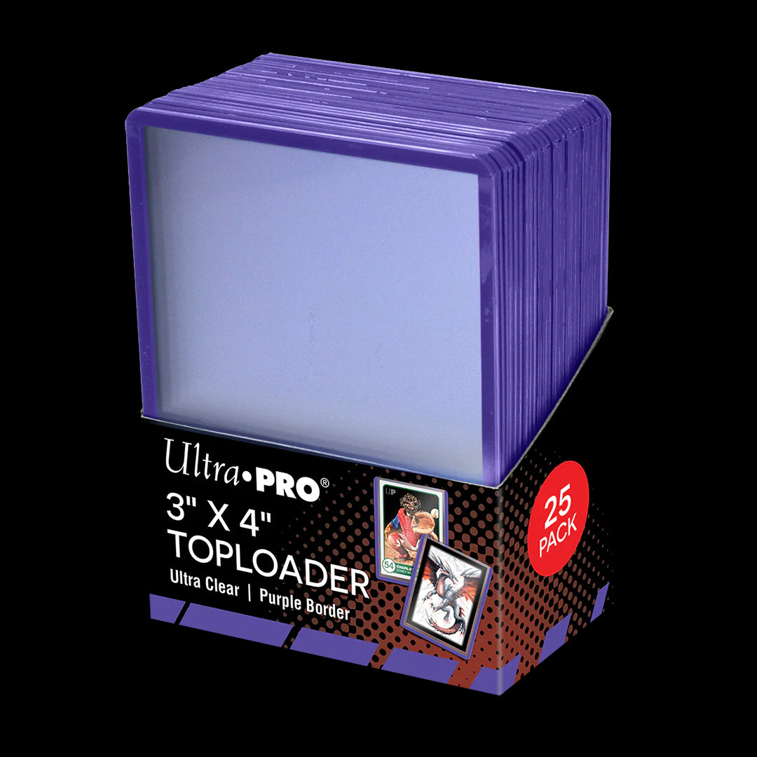 ULTRA PRO - TOPLOADER "SINGLE" - PURPLE PURPLE BORDER