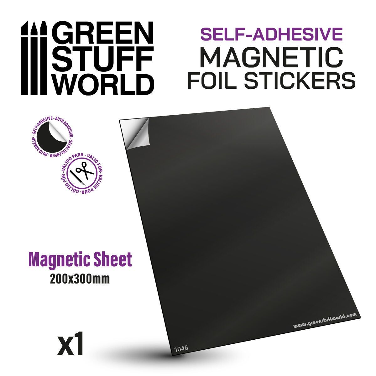 GSW: PLANCHA METALICA PARA IMANES - 0.9mm - TAMAÑO A4 210 x 297mm