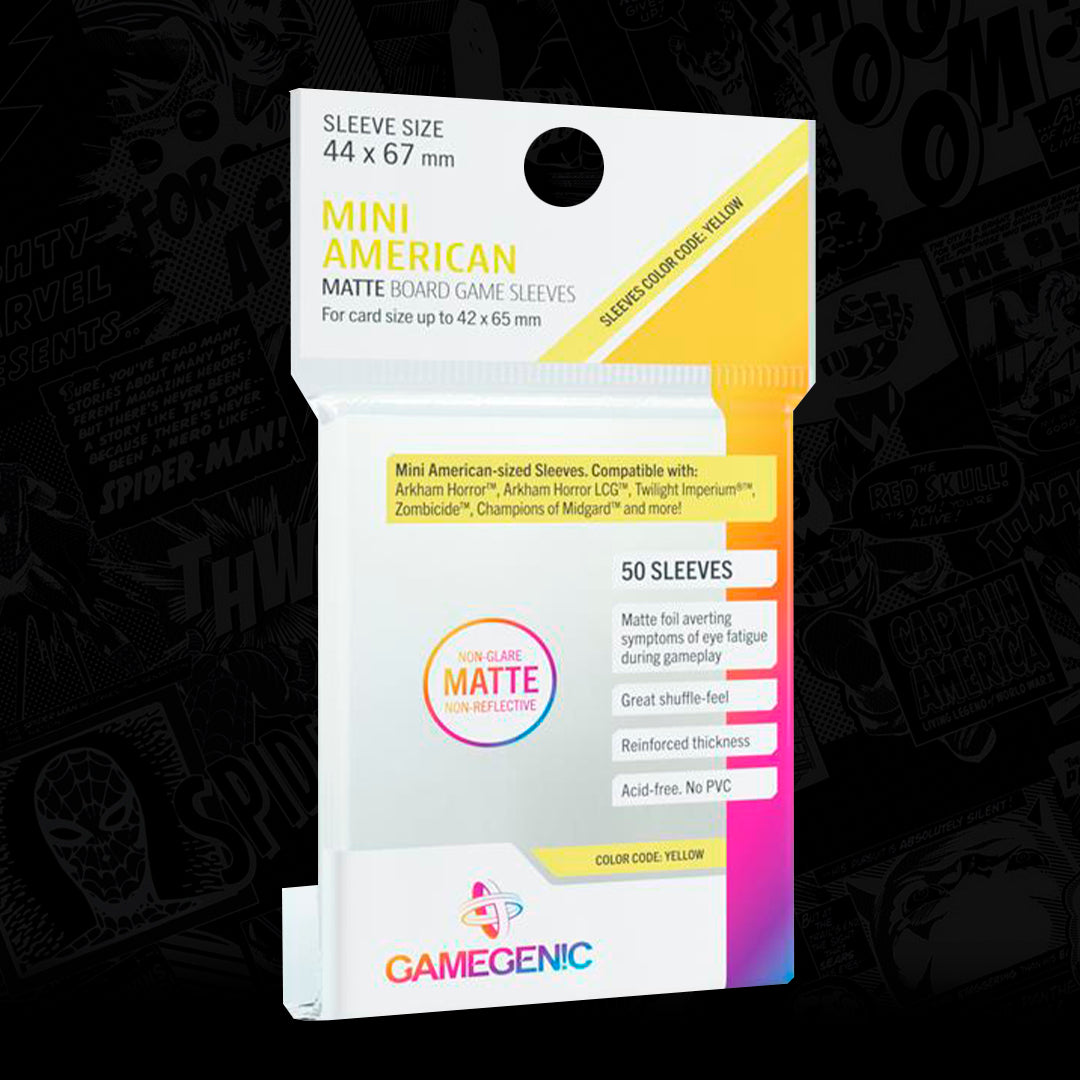 MATTE MINI AMERICAN-SIZED BOARDGAME SLEEVES 44X67M