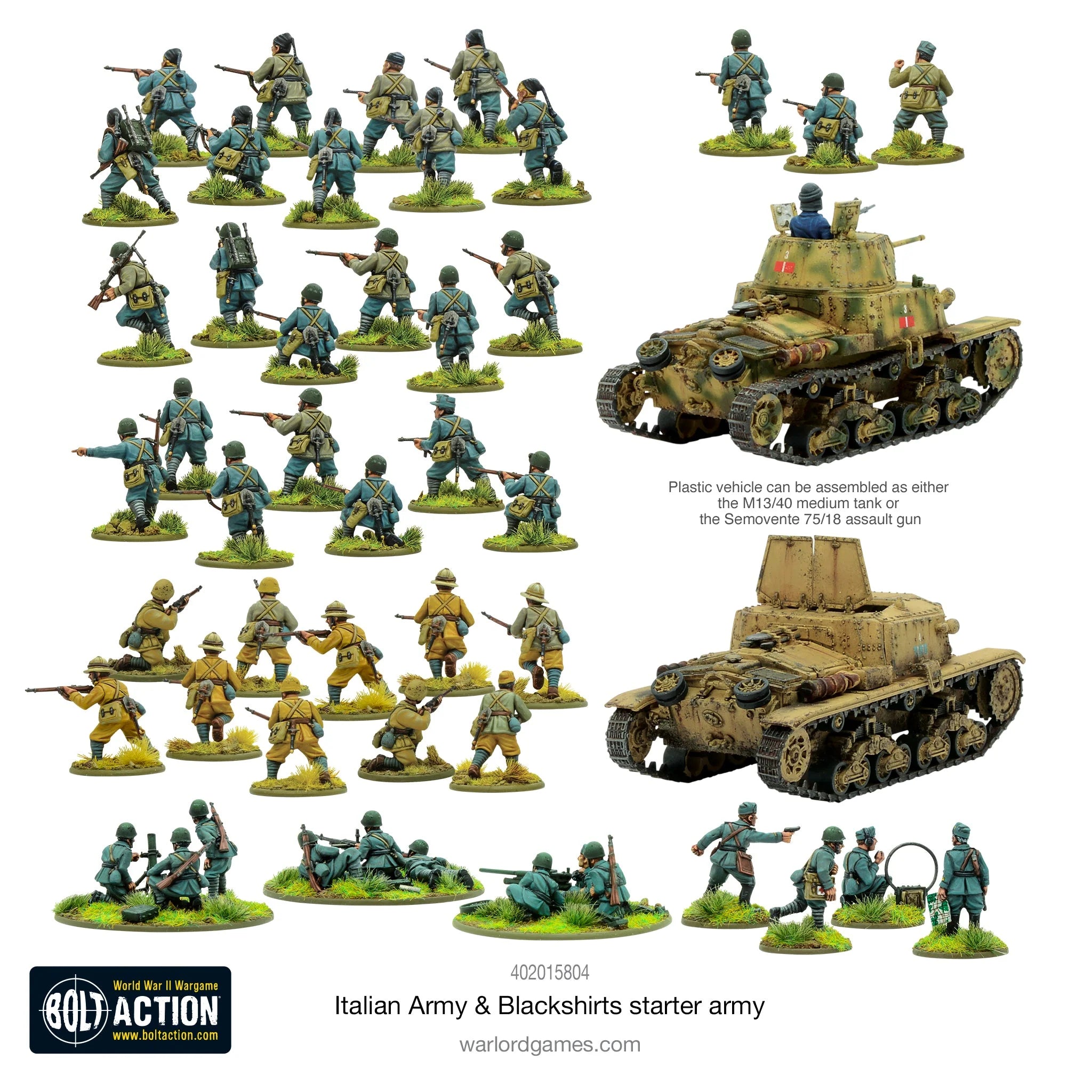BOLT ACTION: ITALY ARMIES - BLACKSHITS - STARTER ARMY