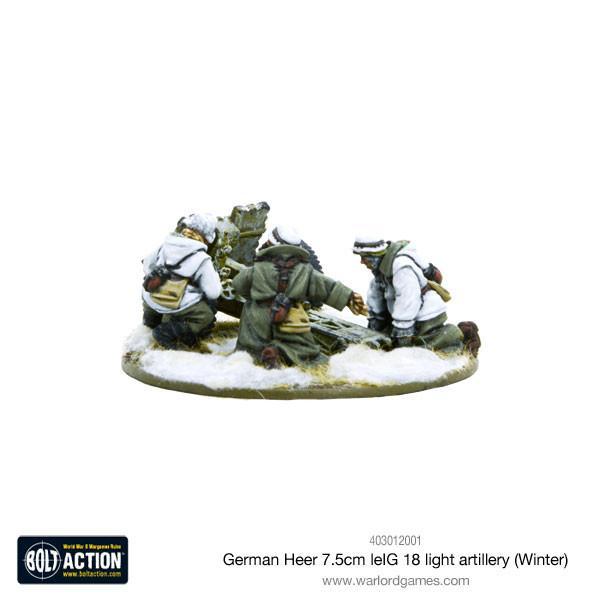BOLT ACTION: GERMAN ARMIES - HEER 7.5CM LEIG 18 LIGHT ARTILLERY - (WINTER)