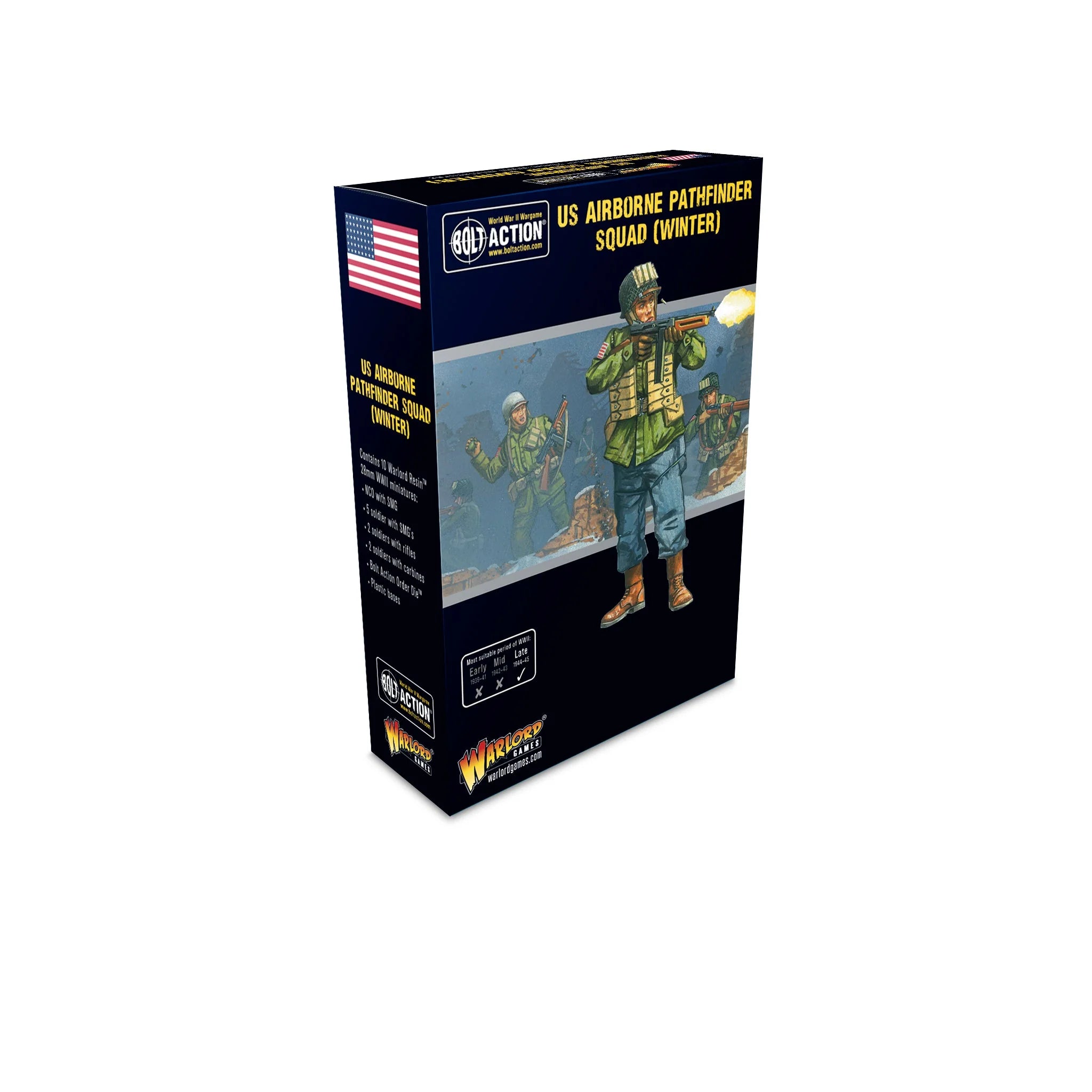 BOLT ACTION: US ARMIES - AIRBONE PATHFINDER SQUAD - (WINTER) + (ORDER DICE)