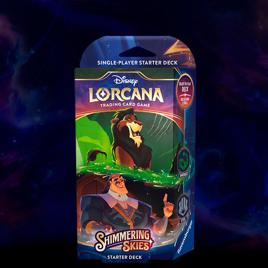 DISNEY LORCANA: SHIMMERING SKIES - SCAR & KRONK -MAZO DE INICIO/STARTER DECK - (INGLÉS)