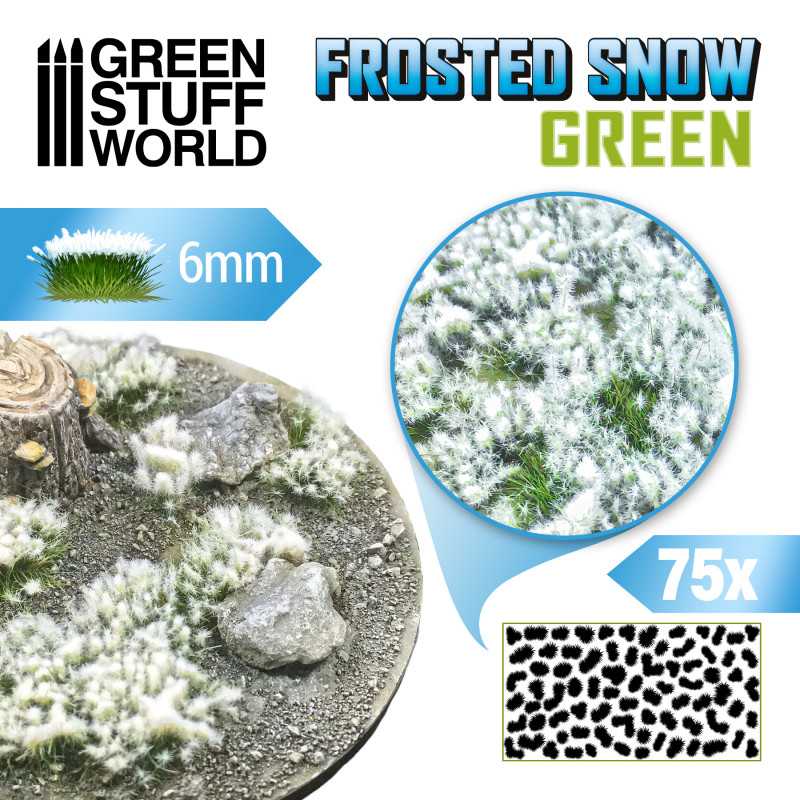 GSW: FROSTED TUFT SNOW GREEN – 6mm