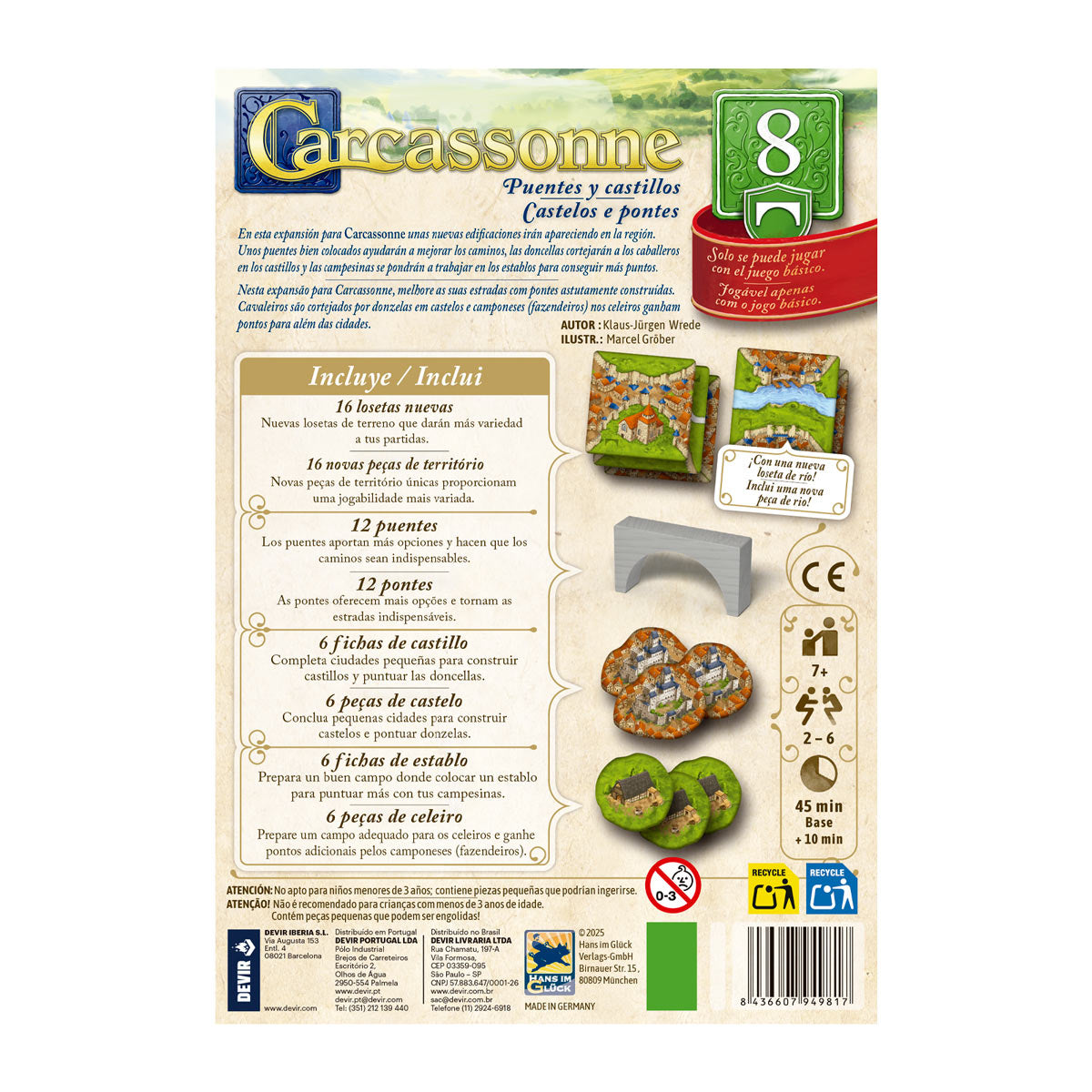 CARCASSONNE: PUENTES Y CASTILLOS - Exp.8