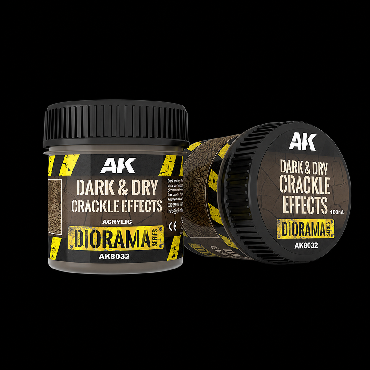 AK: CRACKLE EFFECTS - DARK & DRY - 100ml (Acrylic)