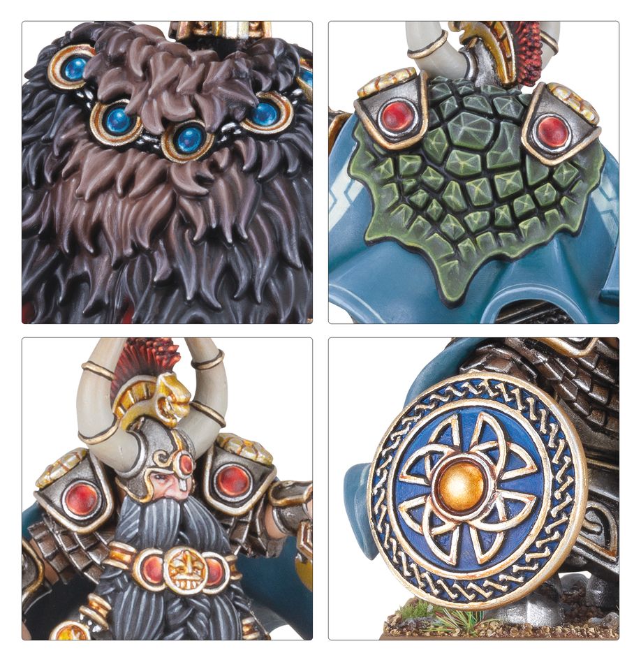 OLD WORLD: DWARFEN MOUNTAIN HOLDS - DWARF LORDS WITH SHIELDBEARERS