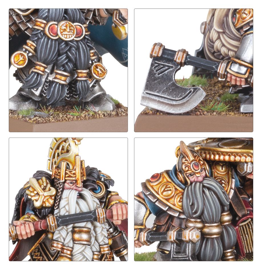 OLD WORLD: DWARFEN MOUNTAIN HOLDS - DWARF LORDS WITH SHIELDBEARERS