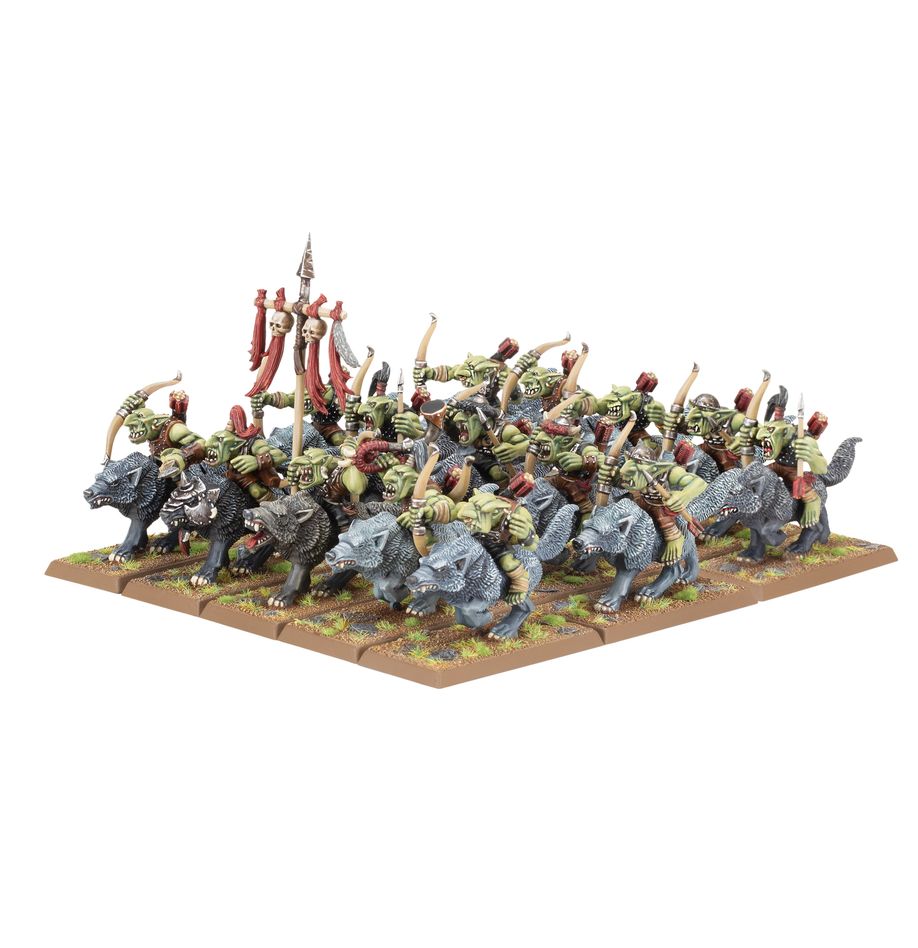 OLD WORLD: ORC & GOBLIN TRIBES - WOLF RIDER MOB