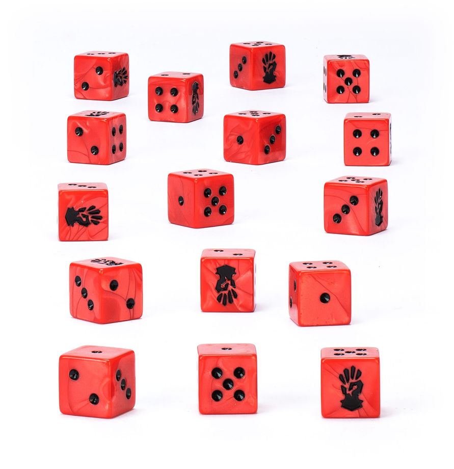 CHAOS SPACE MARINES: Dados de los Corsarios Rojos