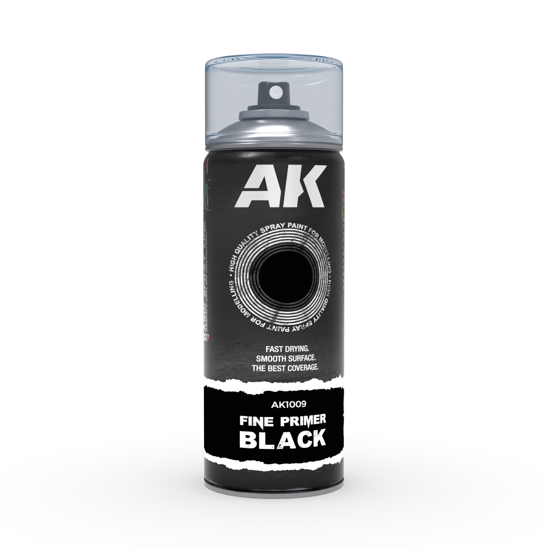 AK: FINE PRIMER BLACK - Spray 400ml