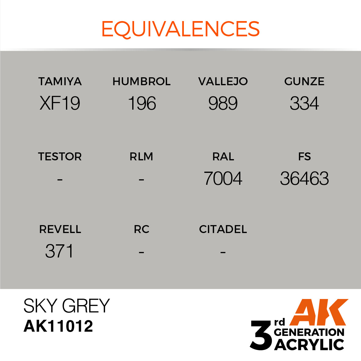 3GEN Acrylics Sky Grey 17ml