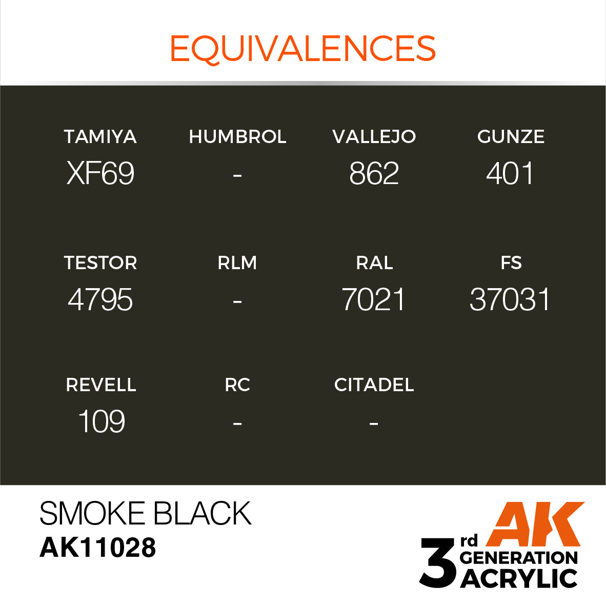 3GEN Acrylics Smoke Black 17ml