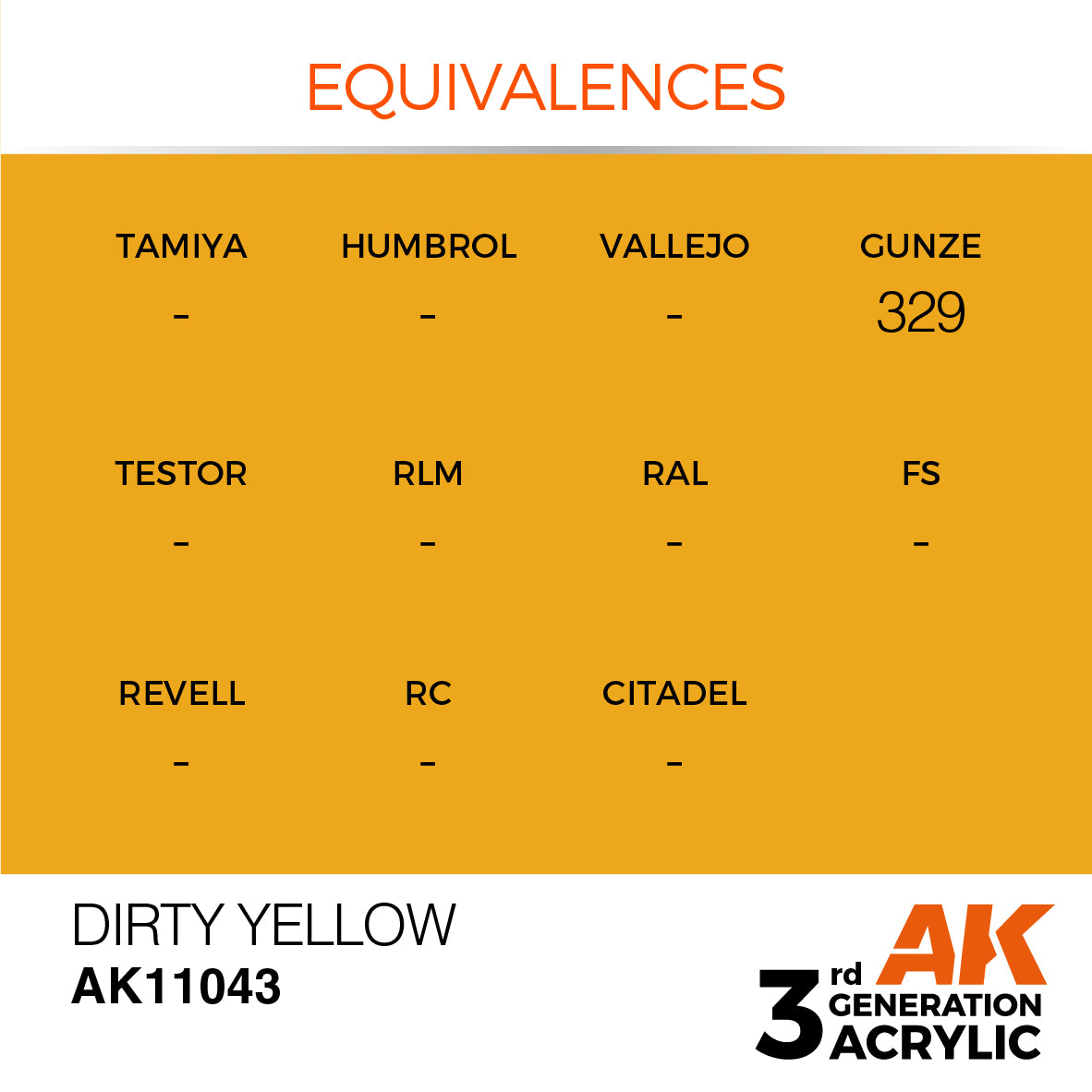 3GEN Acrylics Dirty Yellow 17ml