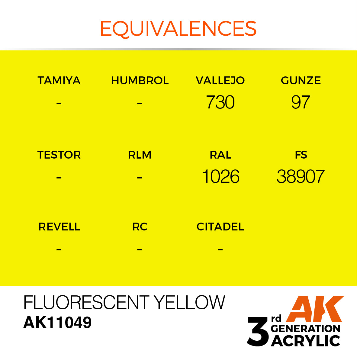 3GEN Acrylics Fluorescent Yellow 17ml