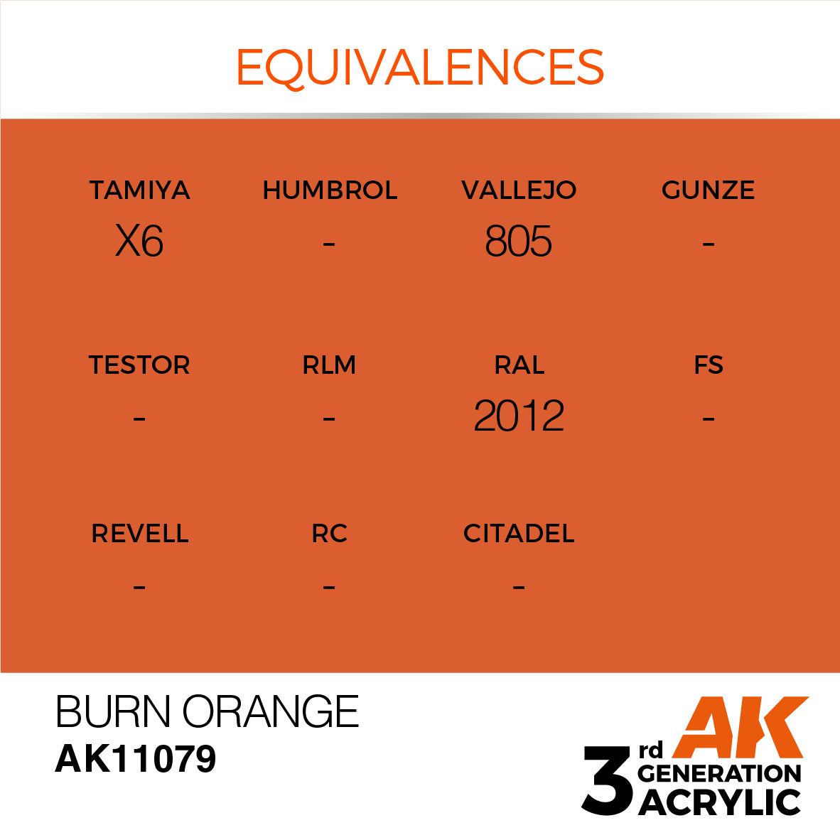 3GEN Acrylics Burn Orange 17ml