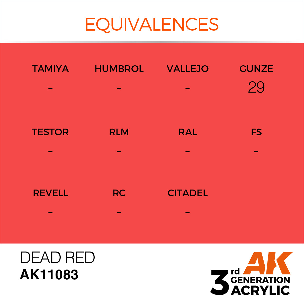 3GEN Acrylics Dead Orange 17ml