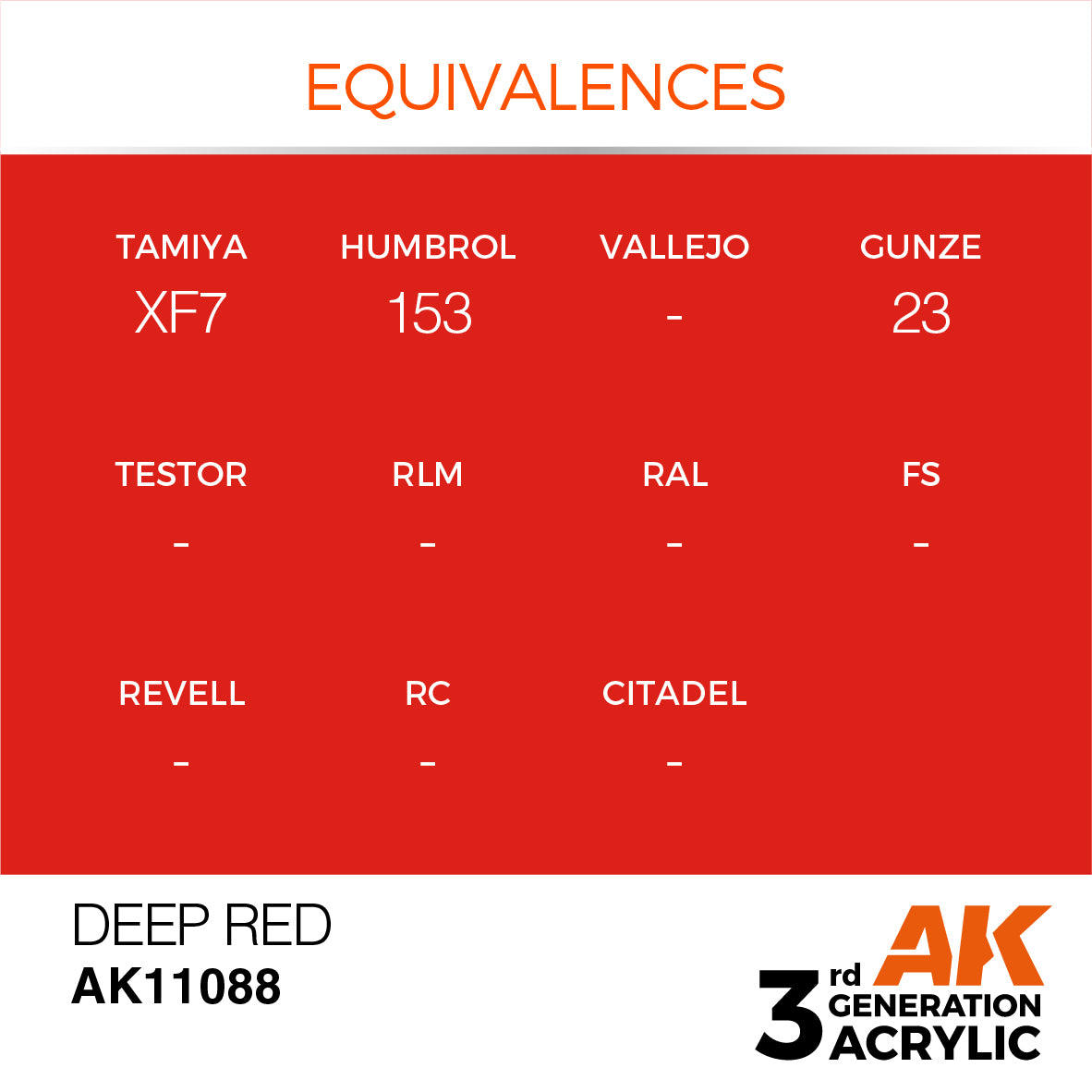 3GEN Acrylics Deep Red 17ml