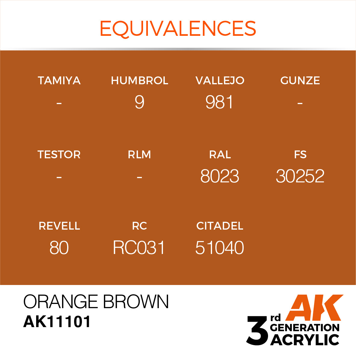 3GEN Acrylics Orange Brown 17ml