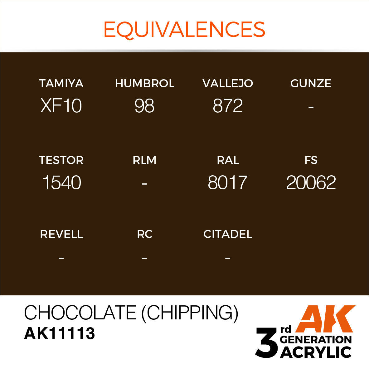 3GEN Acrylics Chocolate (Chipping) 17ml