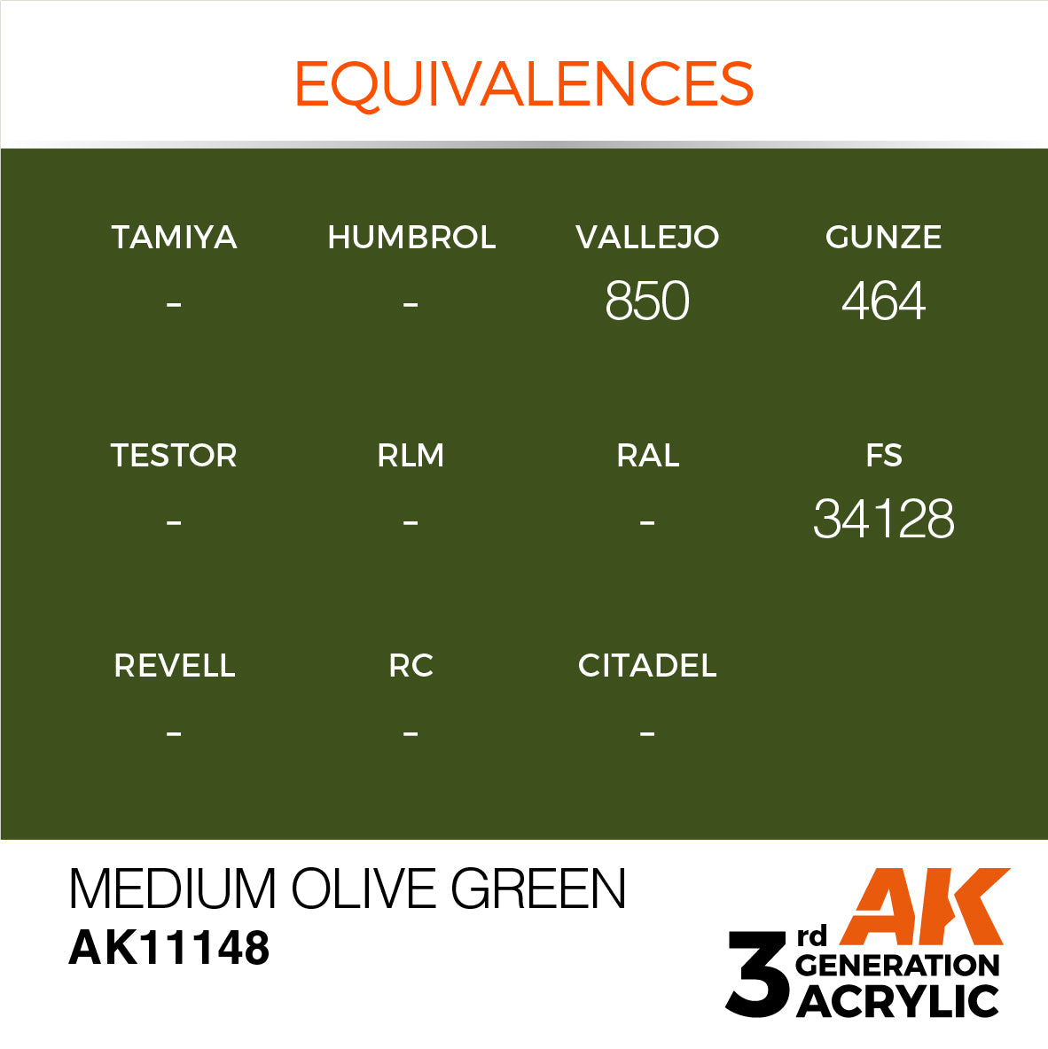 3GEN Acrylics Medium Olive Green 17ml