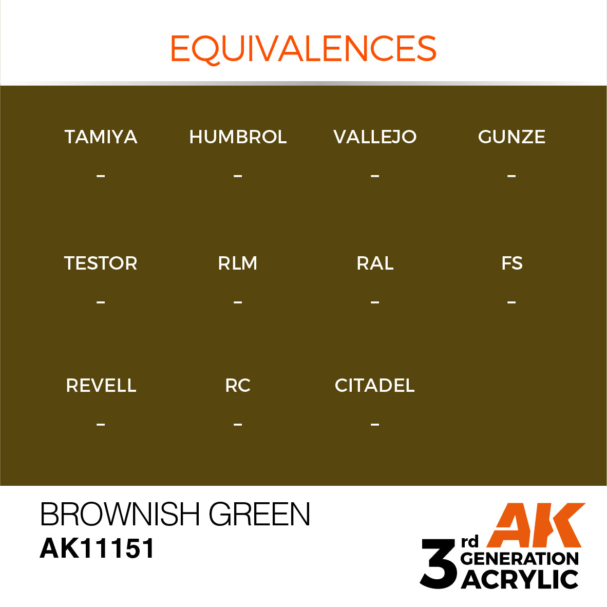 3GEN Acrylics Brownish Green 17ml