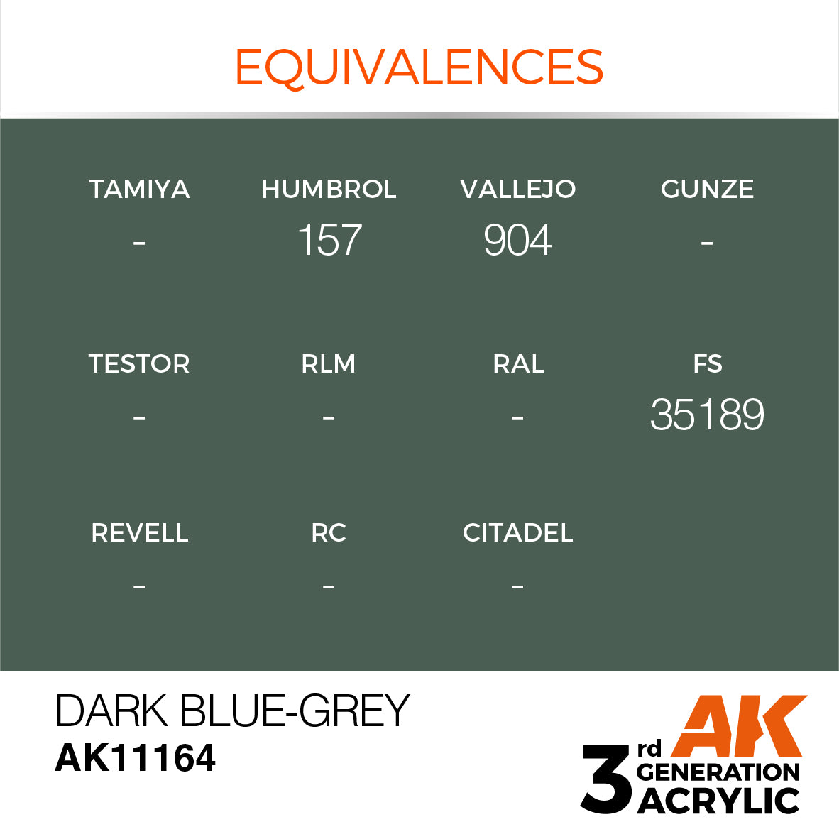 3GEN Acrylics Dark Blue-Grey 17ml