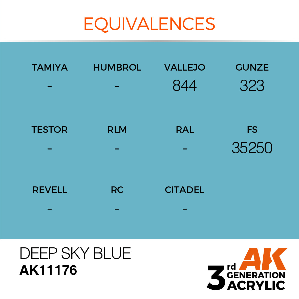 3GEN Acrylics Deep Sky Blue 17ml