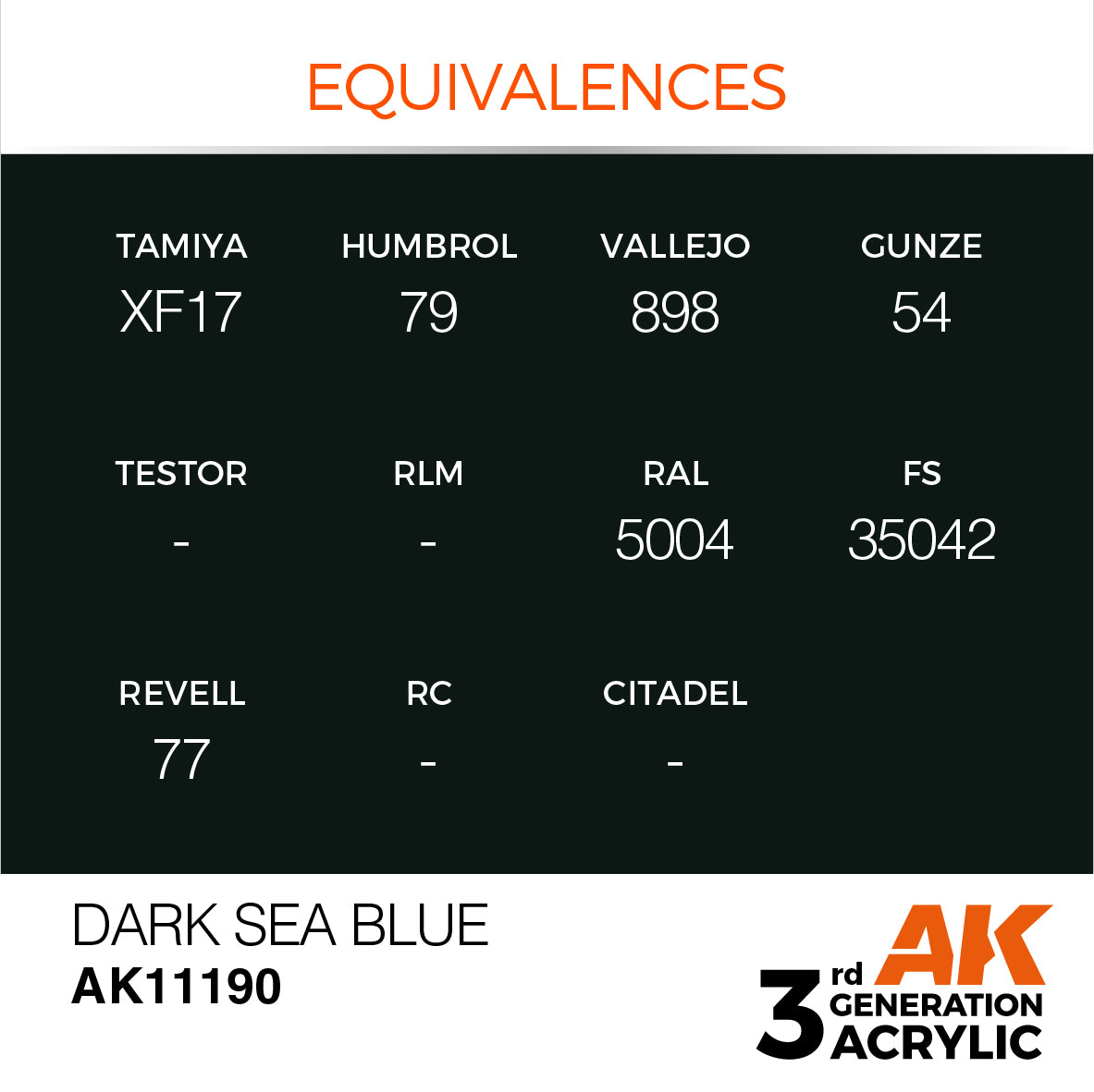 3GEN Acrylics Dark Sea Blue 17ml
