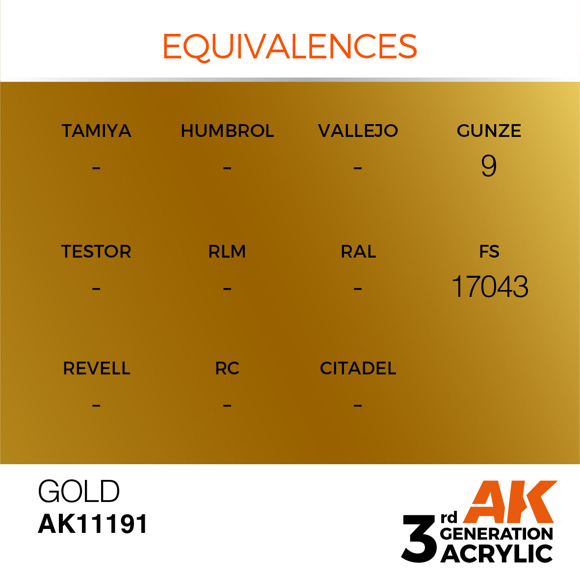 3GEN Acrylics Gold 17ml