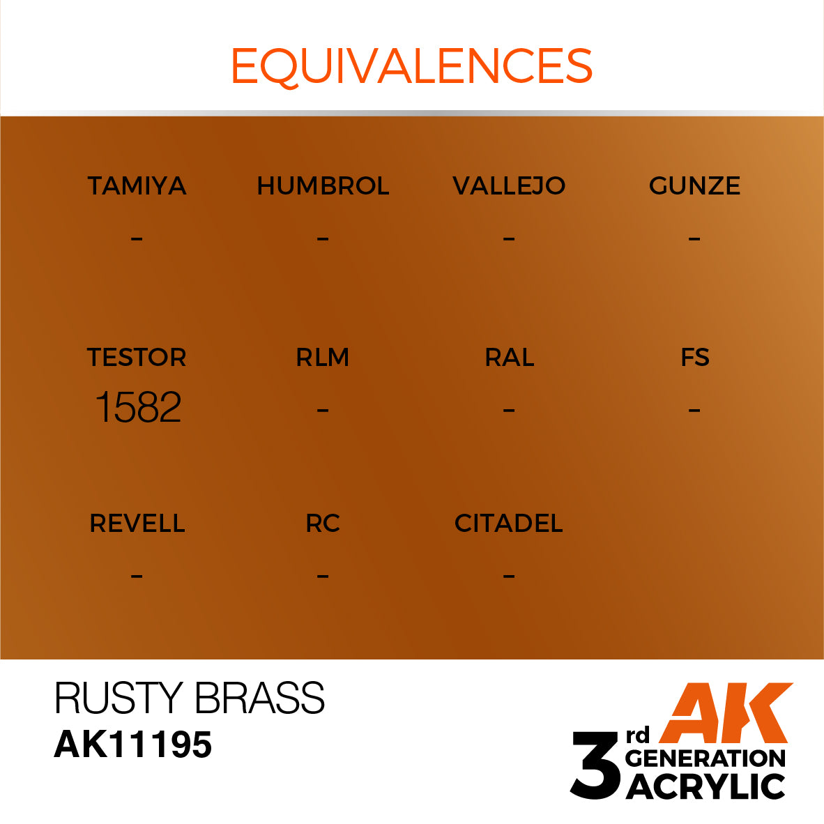 3GEN Acrylics Rusty Brass 17ml