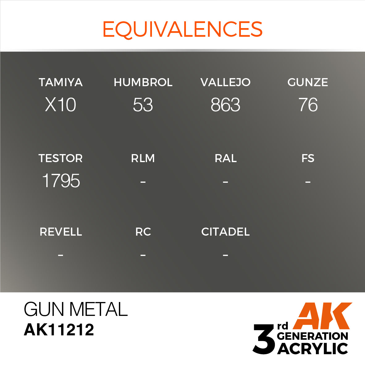 3GEN Acrylics Gun Metal 17ml