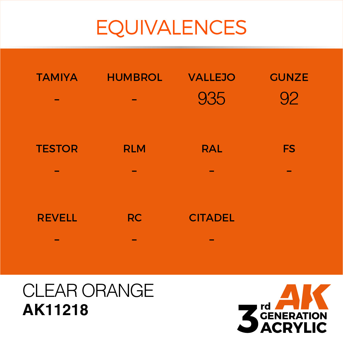3GEN Acrylics Clear Orange 17ml
