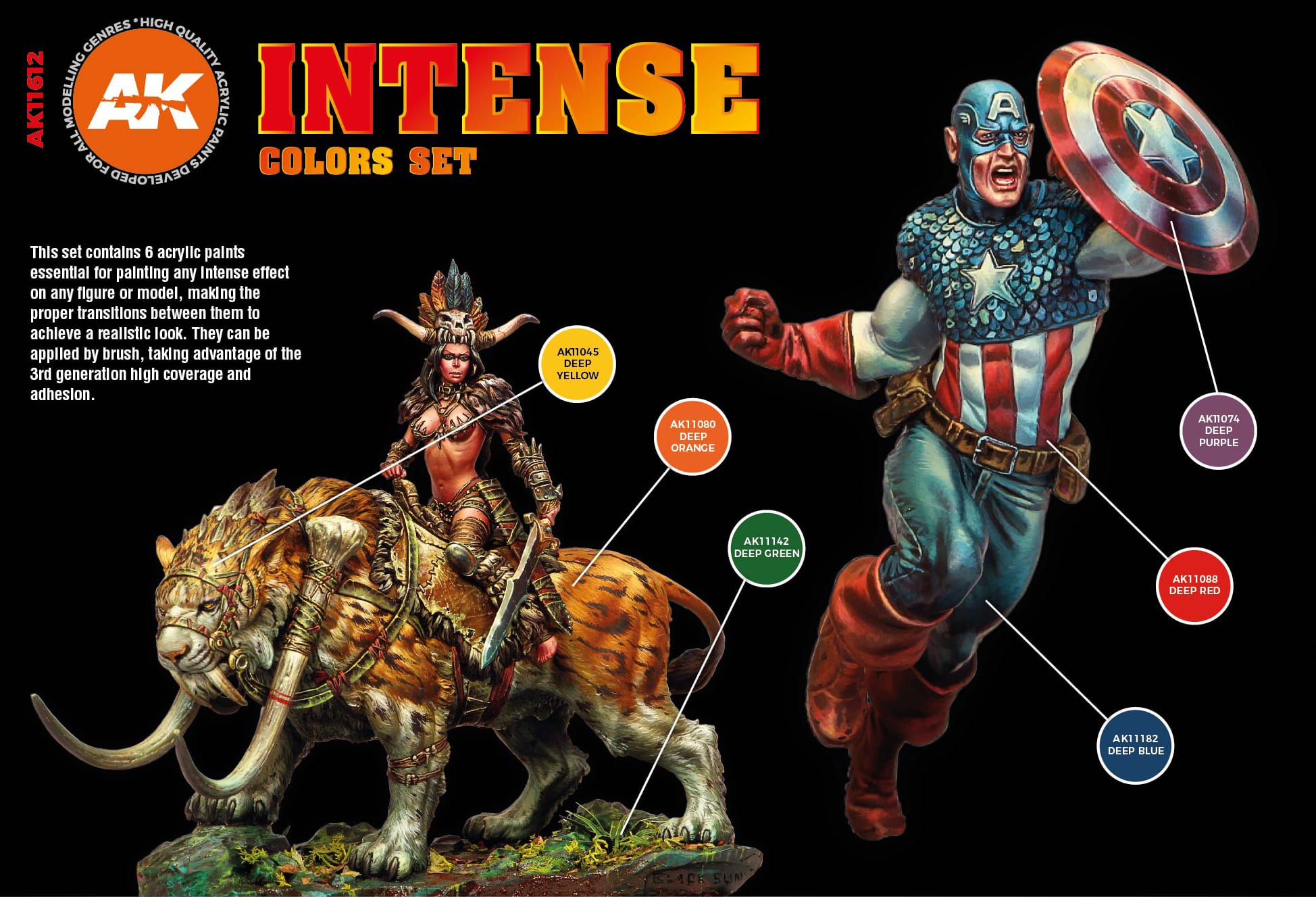 3GEN Acrylics SET: INTENSE COLORS SET