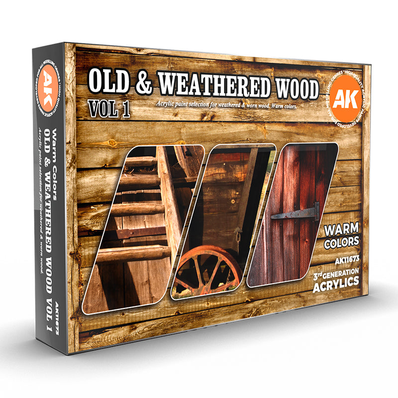 3GEN Acrylics SET: OLD & WEATHERED WOOD VOL 1