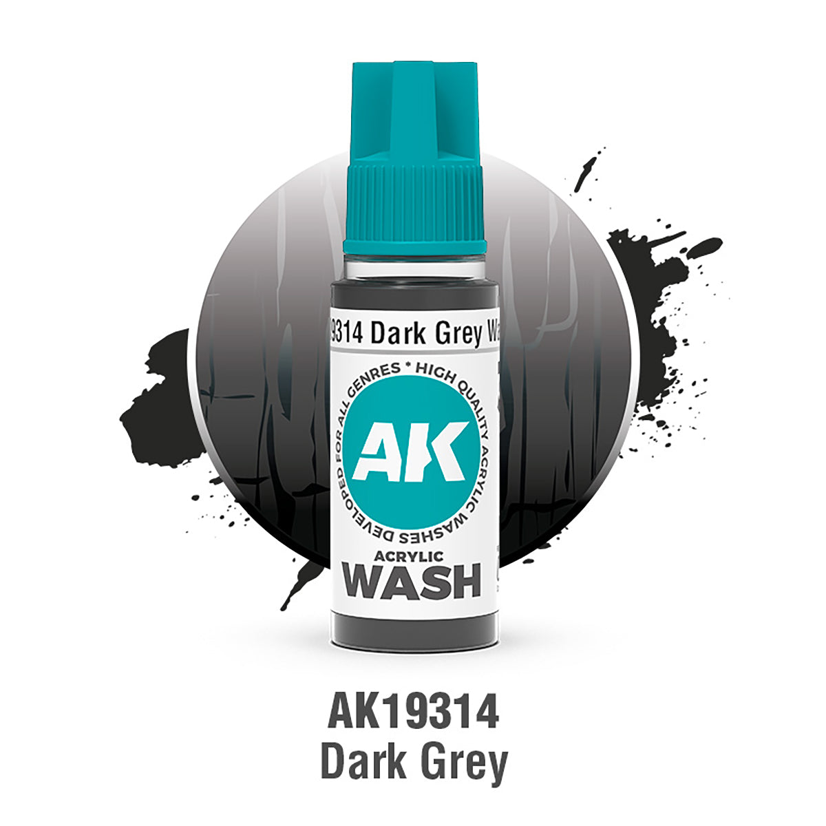 AK: DARK GREY – ACRYLIC WASH