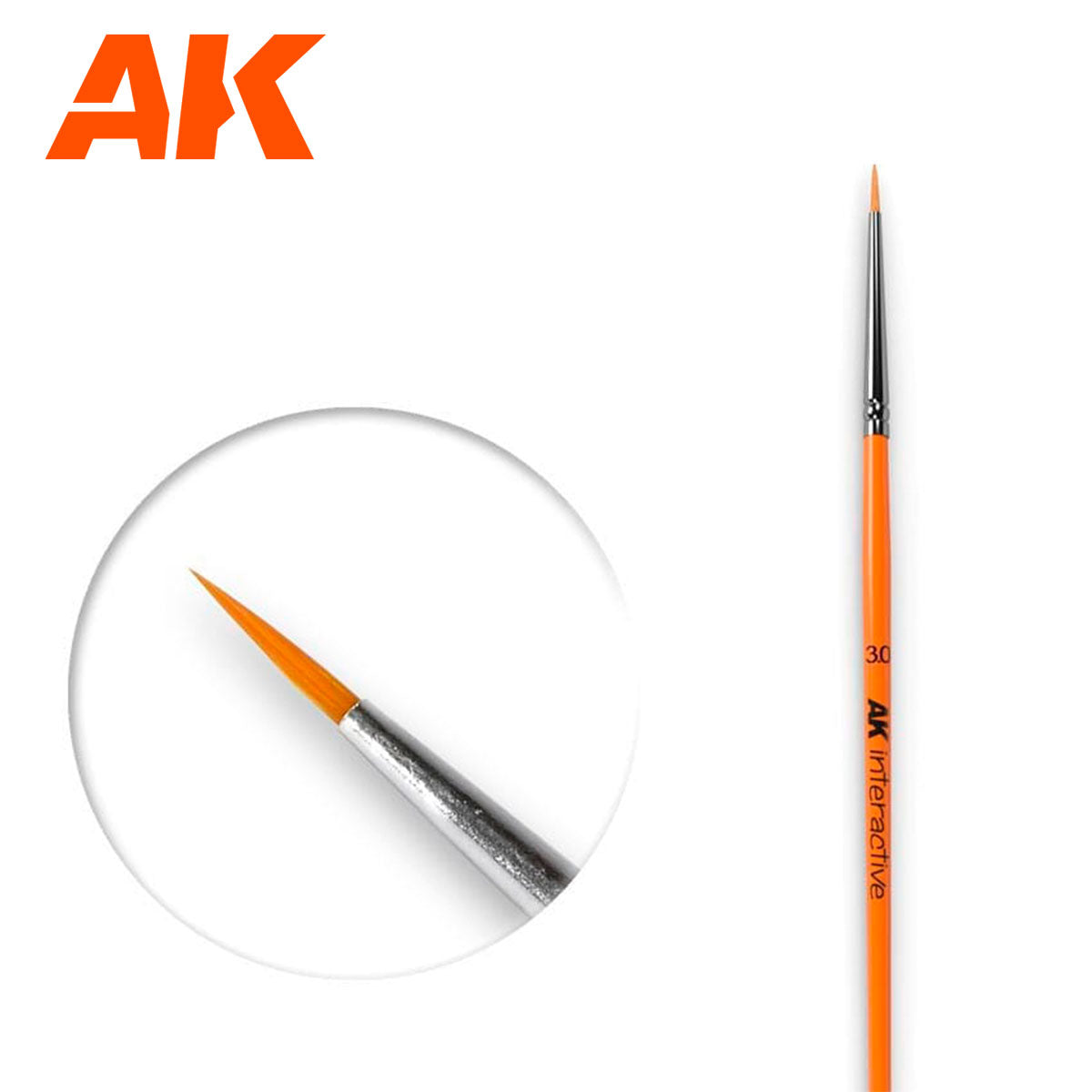 AK: ROUND BRUSH - SYNTHETIC - Nº3/0