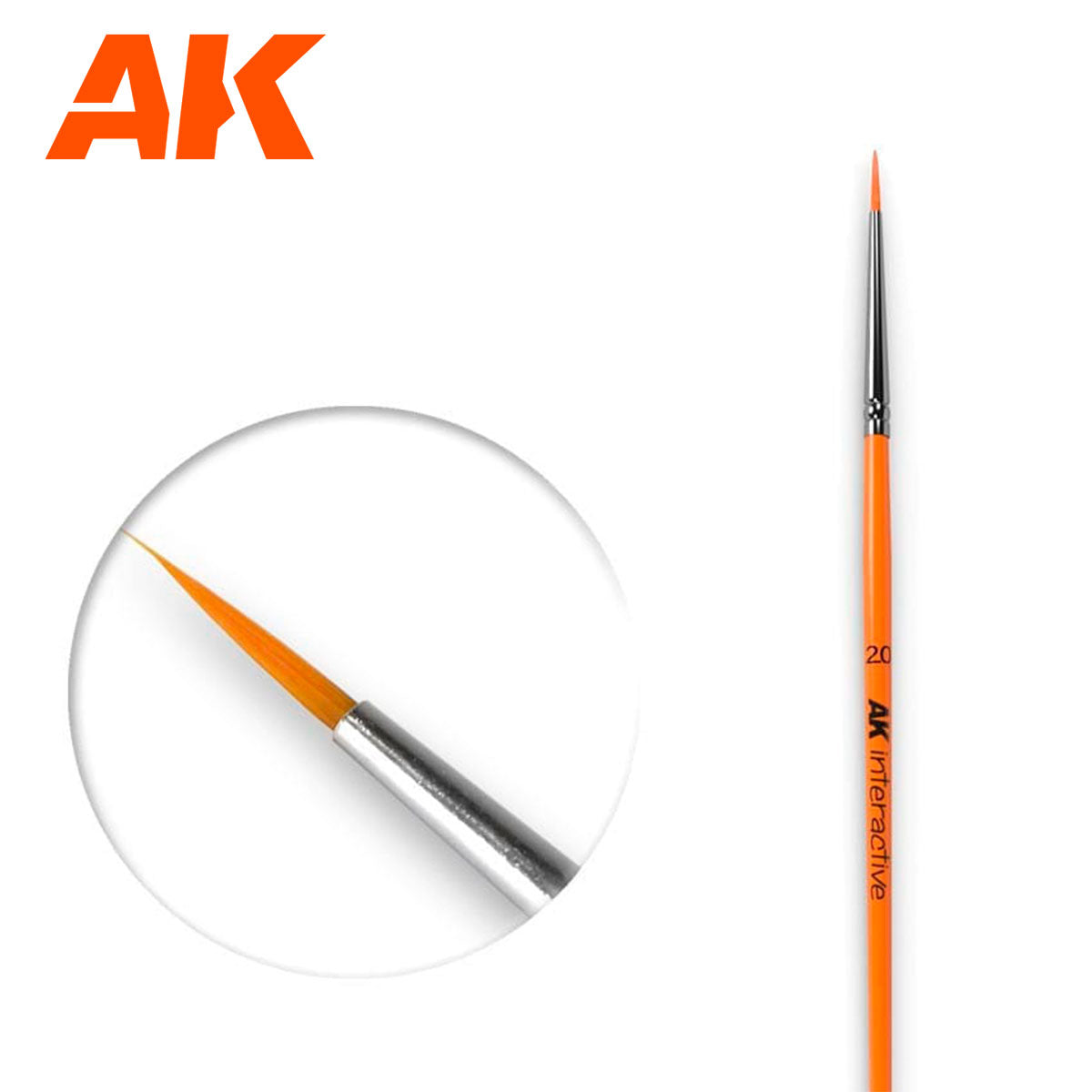AK: ROUND BRUSH - SYNTHETIC - Nº2/0