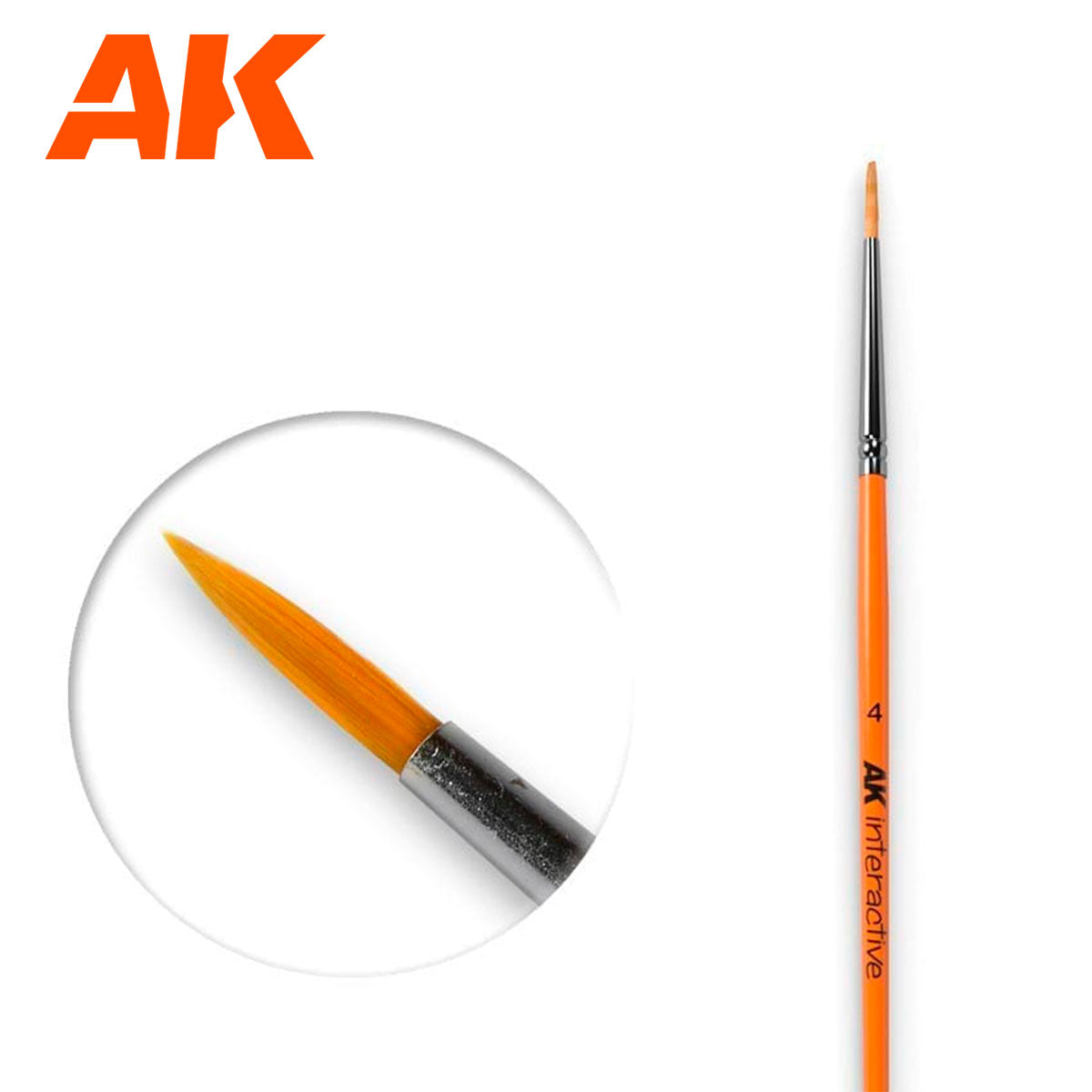 AK: ROUND BRUSH - SYNTHETIC - Nº4