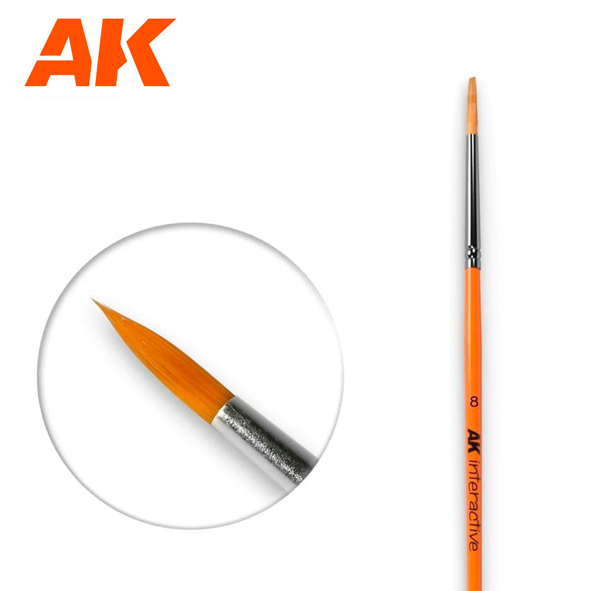 AK: ROUND BRUSH - SYNTHETIC - Nº8