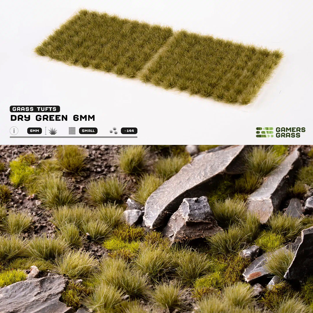 Dry Green 6mm - Small Tufts