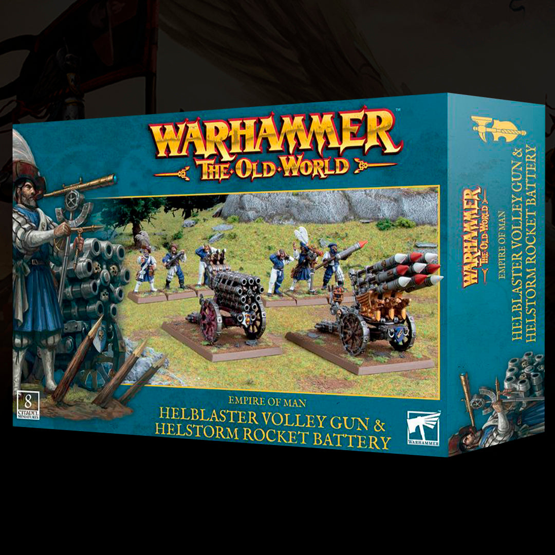 OLD WORLD: IMPERIO - CAÑÓN DE SALVAS HELBLASTER & BATERÍA DE COHETES HELSTORM